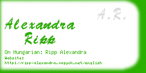 alexandra ripp business card